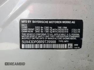 2024 BMW X3 sDrive30i z VIN 5UX43DP08R9T39988, wystawiony jako Copart lot #47793865 z przebiegiem 19 067 mil mil oraz Szkody całkowita. Historia ofert i sprzedaży dostępna na DreamBid. Obrazek 14.