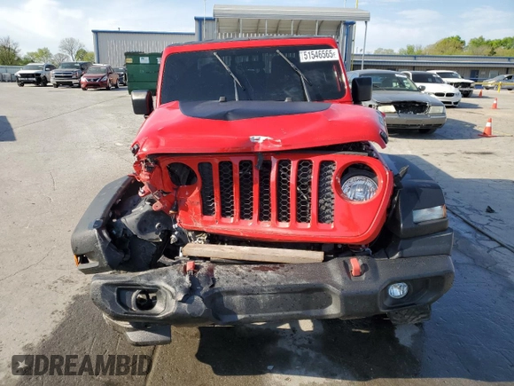 2020 Jeep Gladiator Sport S with VIN 1C6HJTAG4LL162110, listed as a Copart auction lot 51546565 with 67,948 mi miles and Salvage title. Bid and sale history available at DreamBid. Image 5.