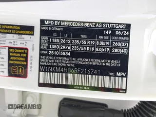 2024 Mercedes-Benz GLC 300 z VIN W1NKM4HB6RF216741, wystawiony jako IAAI lot #42216671 z przebiegiem Nie podano mil oraz . Historia ofert i sprzedaży dostępna na DreamBid. Obrazek 9.