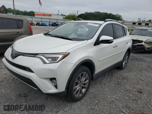 2017 Toyota RAV4 Limited with VIN JTMYFREV8HJ708660, listed as a Copart auction lot 54172205 with 57,091 mi miles and Salvage Title. Bid and sale history available at DreamBid. Image 1.