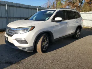 2016 Honda Pilot EX-L with VIN 5FNYF5H70GB024908, listed as a Copart auction lot 43238705 with 156,412 mi miles and Salvage Title. Bid and sale history available at carsss.com. Image 1.