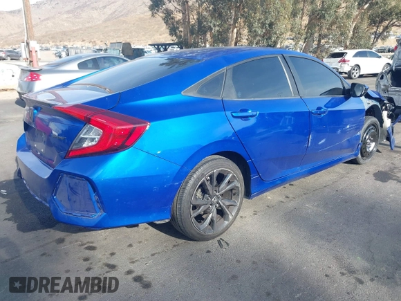 2020 Honda Civic Sedan Sport with VIN 19XFC2F85LE205545, listed as a IAAI auction lot 41192796 with 100,029 mi miles. Bid and sale history available at carsss.com. Image 4.