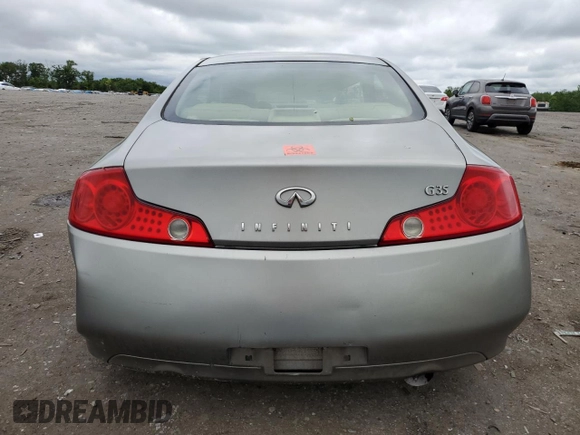 2003 Infiniti G35 w/Leather z VIN JNKCV54E53M201132, wystawiony jako Copart lot #56076775 z przebiegiem 174 657 mil mil oraz Szkoda całkowita • Salvage title. Historia ofert i sprzedaży dostępna na DreamBid. Obrazek 6.