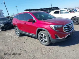 2019 GMC Terrain SLT with VIN 3GKALVEV3KL361178, listed as a IAAI auction lot 41696922 with 65,523 mi miles. Bid and sale history available at carsss.com. Image 1.