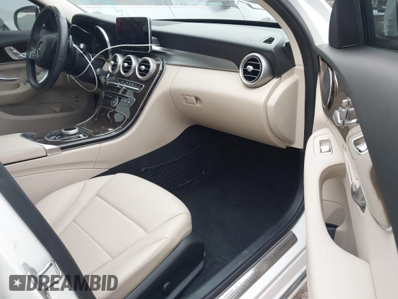 2017 Mercedes-Benz C 300 with VIN 55SWF4JB7HU227987, listed as a IAAI auction lot 42152594 with 53,183 mi miles and . Bid and sale history available at DreamBid. Image 5.