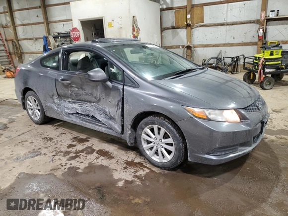 2012 Honda Civic Cpe EX with VIN 2HGFG3B89CH537025, listed as a Copart auction lot 42178925 with 126,488 mi miles and Salvage Title. Bid and sale history available at carsss.com. Image 4.