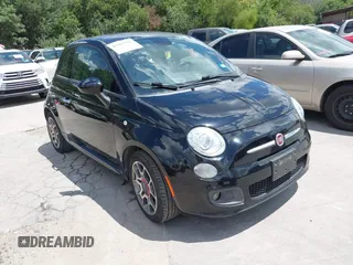 2015 FIAT 500 Sport with VIN 3C3CFFBR1FT753692, listed as a IAAI auction lot 42587321 with 61,131 mi miles and . Bid and sale history available at DreamBid. Image 1.