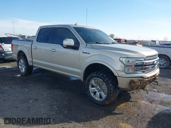 2018 Ford F-150 XL with VIN 1FTEW1E50JKC01823, listed as a IAAI auction lot 41824169 with 130,034 mi miles. Bid and sale history available at carsss.com. Image 1.