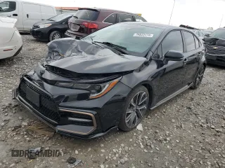 2021 Toyota Corolla SE with VIN 5YFM4MCE0MP077175, listed as a Copart auction lot 79843174 with 32,017 mi miles and Salvage Title. Bid and sale history available at carsss.com. Image 1.