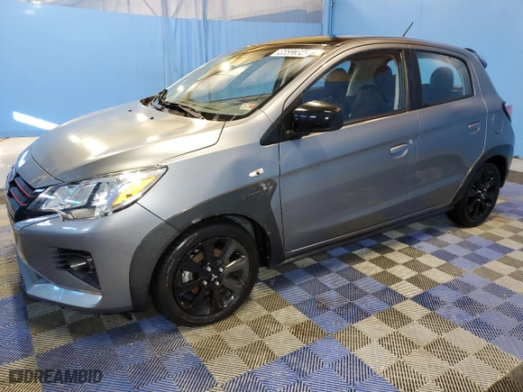 2023 Mitsubishi Mirage Black Edition with VIN ML32AWHJ6PH003747, listed as a Copart auction lot 86832304 with 18034 miles and Clean Title. Bid and sale history available at carsss.com. Image 1.