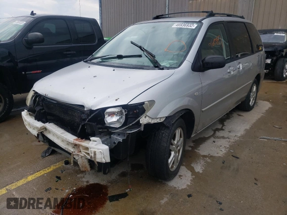 2005 Mazda MPV LX z VIN JM3LW28A050552617, wystawiony jako Copart lot #46936932 z przebiegiem 260 897 mil mil oraz Nie do naprawy • Non repairable. Historia ofert i sprzedaży dostępna na DreamBid. Obrazek 2.