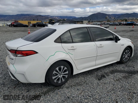 2021 Toyota Corolla Hybrid LE with VIN JTDEAMDE3MJ013373, listed as a Copart auction lot 48709785 with 136,422 mi miles and Salvage Title. Bid and sale history available at carsss.com. Image 3.