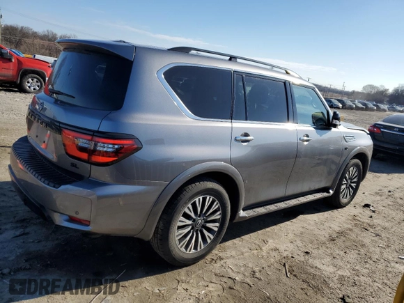 2022 Nissan Armada SL with VIN JN8AY2BA7N9393422, listed as a Copart auction lot 47361775 with 51,900 mi miles and Clean Title. Bid and sale history available at carsss.com. Image 3.