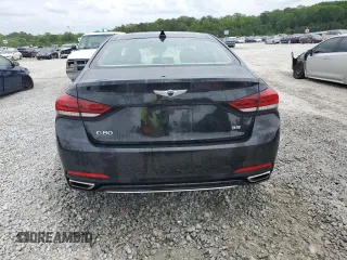 2018 Genesis G80 3.8L with VIN KMHGN4JE4JU268346, listed as a Copart auction lot 54949555 with 88,503 mi miles and Salvage title. Bid and sale history available at DreamBid. Image 6.