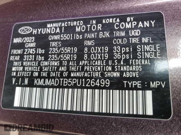 2023 Genesis GV70 2.5T с VIN KMUMADTB5PU126499, выставлен на аукционе Copart как лот 56690855 с пробегом 39 751 миль миль и Чистый • Clean title. История ставок и продаж доступна на DreamBid. Изображение 12.