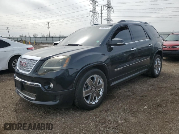 2011 GMC Acadia Denali with VIN 1GKKVTED1BJ360824, listed as a Copart auction lot 49878505 with 109,252 mi miles and Salvage Title. Bid and sale history available at carsss.com. Image 1.