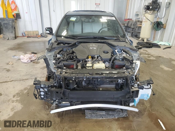 2021 Infiniti Q50 Red Sport 400 with VIN JN1FV7DR4MM880053, listed as a Copart auction lot 50121485 with 39,037 mi miles and Non repairable. Bid and sale history available at DreamBid. Image 5.