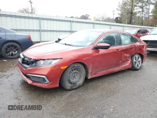 2019 Honda Civic LX with VIN 19XFC2F66KE041011, listed as a Copart auction lot 88009095 with 95,766 mi miles and Salvage Title. Bid and sale history available at DreamBid. Image 1.