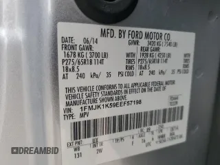 2014 Ford Expedition Max Limited with VIN 1FMJK1K59EEF57198, listed as a Copart auction lot 47653395 with 159,945 mi miles and Salvage title. Bid and sale history available at DreamBid. Image 13.