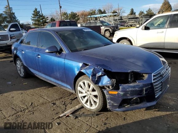 2017 Audi A4 Premium with VIN WAUGNAF41HN007244, listed as a Copart auction lot 42655145 with 80,468 mi miles and Salvage Title. Bid and sale history available at carsss.com. Image 4.