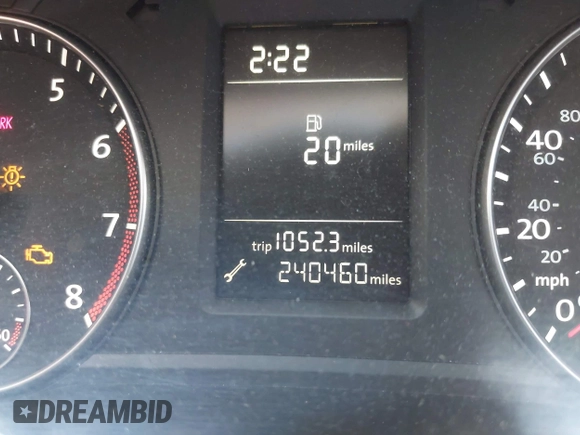 2012 Volkswagen Passat S with VIN 1VWAP7A38CC071304, listed as a IAAI auction lot 42636605 with 240,460 mi miles and . Bid and sale history available at DreamBid. Image 15.