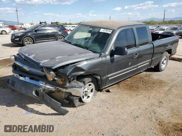 2004 Chevrolet Silverado 1500 Work Truck with VIN 1GCEC19VX4E382760, listed as a Copart auction lot 72799754 with 0 mi miles and Salvage Title. Bid and sale history available at carsss.com. Image 1.