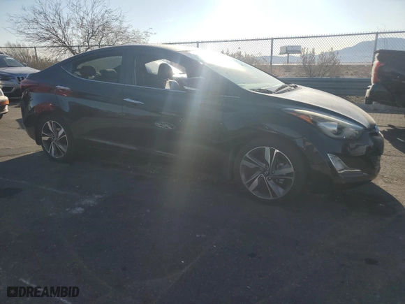 2014 Hyundai Elantra Limited with VIN 5NPDH4AE1EH494956, listed as a Copart auction lot 43172735 with 66,312 mi miles and Salvage Title. Bid and sale history available at carsss.com. Image 4.