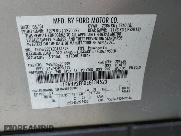 2014 Ford Taurus SEL with VIN 1FAHP2E8XEG184523, listed as a Copart auction lot 67643764 with 157,851 mi miles and Salvage Title. Bid and sale history available at carsss.com. Image 12.