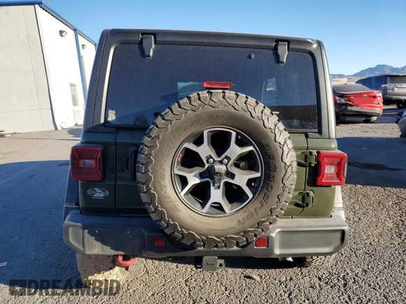 2021 Jeep Wrangler Unlimited Rubicon with VIN 1C4HJXFN9MW584171, listed as a Copart auction lot 78895184 with Not Provided miles and Salvage Title. Bid and sale history available at DreamBid. Image 6.