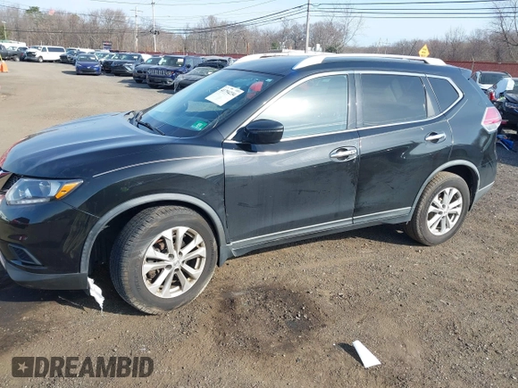 2016 Nissan Rogue SV with VIN KNMAT2MV4GP727768, listed as a IAAI auction lot 41794234 with 76,139 mi miles. Bid and sale history available at carsss.com. Image 2.