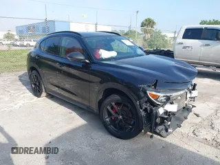 2019 Alfa Romeo Stelvio Ti with VIN ZASPAKBN6K7C46780, listed as a IAAI auction lot 41925163 with Not provided miles and . Bid and sale history available at DreamBid. Image 1.