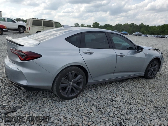 2022 Acura TLX w/A-Spec Package with VIN 19UUB5F55NA000851, listed as a Copart auction lot 54745015 with 44,219 mi miles and Salvage title. Bid and sale history available at DreamBid. Image 3.