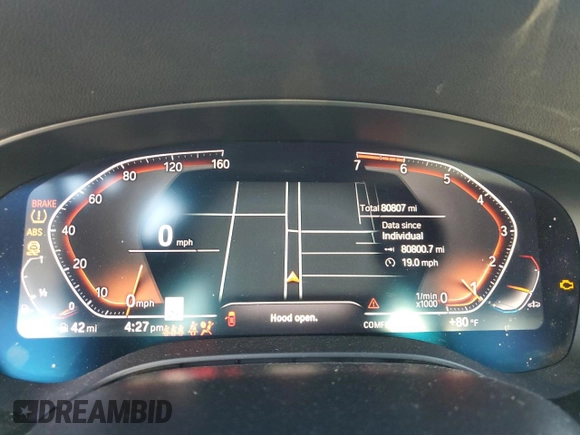 2022 BMW 5 Series 530i with VIN WBA53BH0XNWX38371, listed as a Copart auction lot 46654625 with 80,807 mi miles and Salvage title. Bid and sale history available at DreamBid. Image 9.