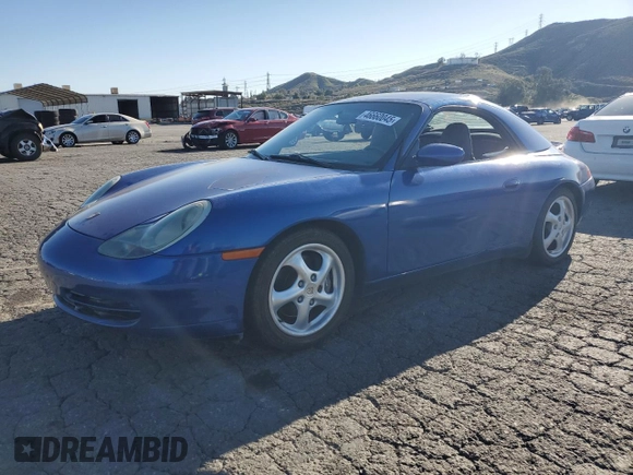 2000 Porsche 911 with VIN WP0CA2990YS652625, listed as a Copart auction lot 46660045 with 92,261 mi miles and Clean title. Bid and sale history available at DreamBid. Image 1.