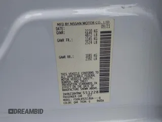 2022 Nissan LEAF S Plus with VIN 1N4BZ1BV9NC551228, listed as a IAAI auction lot 41936398 with 50,168 mi miles and . Bid and sale history available at DreamBid. Image 9.