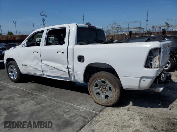 2021 Ram 1500 Big Horn with VIN 1C6RREFT2MN747109, listed as a Copart auction lot 58084855 with 77,604 mi miles and Salvage title. Bid and sale history available at DreamBid. Image 2.