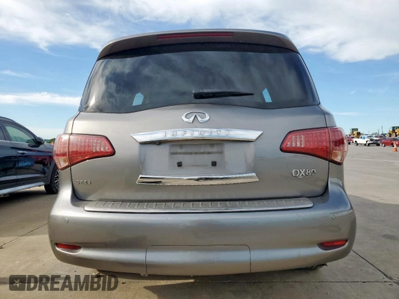 2011 Infiniti QX56 7-passenger with VIN JN8AZ2NFXB9504352, listed as a Copart auction lot 57708865 with Not provided miles and Clean title. Bid and sale history available at DreamBid. Image 6.
