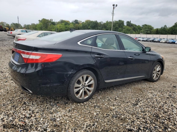 2013 Hyundai Azera with VIN KMHFG4JG5DA218746, listed as a Copart auction lot 72561934 with 75,663 mi miles and Salvage Title. Bid and sale history available at carsss.com. Image 3.