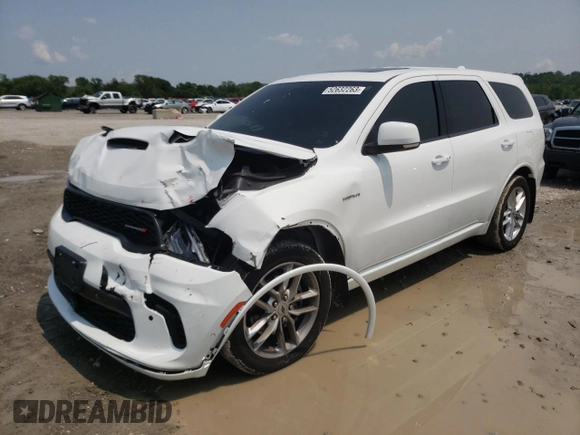 2021 Dodge Durango R/T with VIN 1C4SDJCT1MC662974, listed as a Copart auction lot 52632263 with 39,127 mi miles and Salvage Title. Bid and sale history available at DreamBid. Image 1.