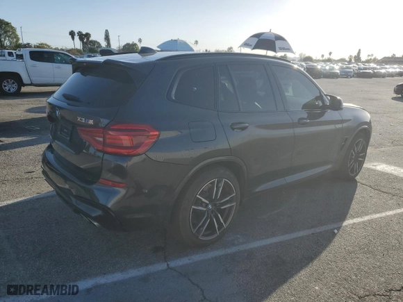 2020 BMW X3 M Competition with VIN 5YMTS0C07L9B75827, listed as a Copart auction lot 46187434 with 32,418 mi miles. Bid and sale history available at carsss.com. Image 3.