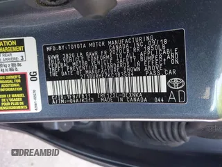 2019 Toyota Corolla L z VIN 2T1BURHE7KC183584, wystawiony jako IAAI lot #42302045 z przebiegiem 110 845 mil mil oraz . Historia ofert i sprzedaży dostępna na DreamBid. Obrazek 9.
