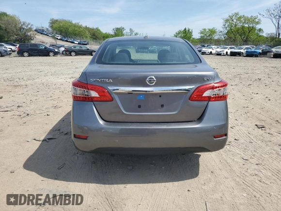 2015 Nissan Sentra SV with VIN 3N1AB7APXFY252133, listed as a Copart auction lot 54993685 with 136,574 mi miles and Clean Title. Bid and sale history available at DreamBid. Image 6.