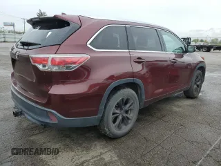 2014 Toyota Highlander XLE z VIN 5TDJKRFHXES007994, wystawiony jako Copart lot #54488235 z przebiegiem 109 792 mil mil oraz Tytuł czysty. Historia ofert i sprzedaży dostępna na DreamBid. Obrazek 3.