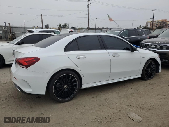 2021 Mercedes-Benz A 220 with VIN W1K3G4EB8MJ256810, listed as a Copart auction lot 73183944 with 25,404 mi miles and Salvage Title. Bid and sale history available at DreamBid. Image 3.