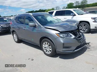 2017 Nissan Rogue SV with VIN KNMAT2MT4HP596082, listed as a IAAI auction lot 42320018 with 55,122 mi miles and . Bid and sale history available at DreamBid. Image 1.