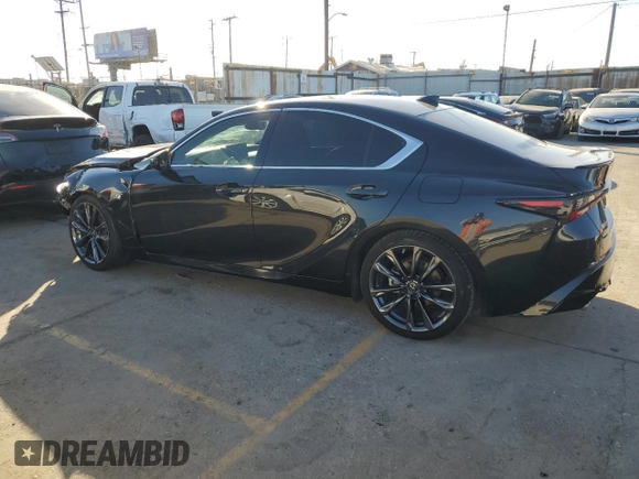2021 Lexus IS 350 F Sport with VIN JTHGZ1B22M5038927, listed as a Copart auction lot 53888735 with 53,439 mi miles and Salvage title. Bid and sale history available at DreamBid. Image 2.