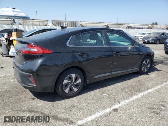 2017 Hyundai Ioniq SEL with VIN KMHC75LCXHU024222, listed as a Copart auction lot 61100395 with 100,016 mi miles and Salvage title. Bid and sale history available at DreamBid. Image 3.