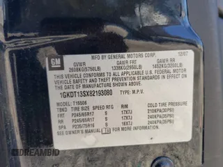 2008 GMC Envoy SLT with VIN 1GKDT13SX82193080, listed as a Copart auction lot 50058045 with 206,297 mi miles and Salvage Title. Bid and sale history available at carsss.com. Image 13.