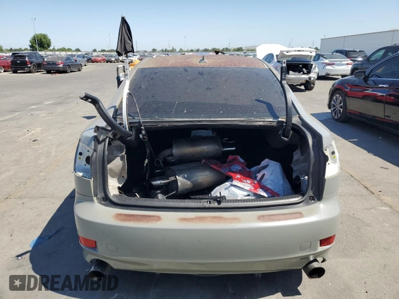 2007 Lexus IS 350 z VIN JTHBE262575013093, wystawiony jako Copart lot #58269865 z przebiegiem 188 042 mil mil oraz Szkoda całkowita • Salvage title. Historia ofert i sprzedaży dostępna na DreamBid. Obrazek 6.