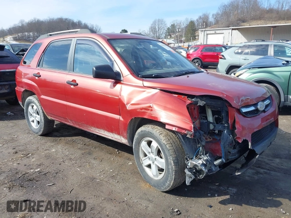 2010 Kia Sportage LX with VIN KNDKGCA39A7702017, listed as a IAAI auction lot 41596204 with 117,670 mi miles and . Bid and sale history available at carsss.com. Image 1.